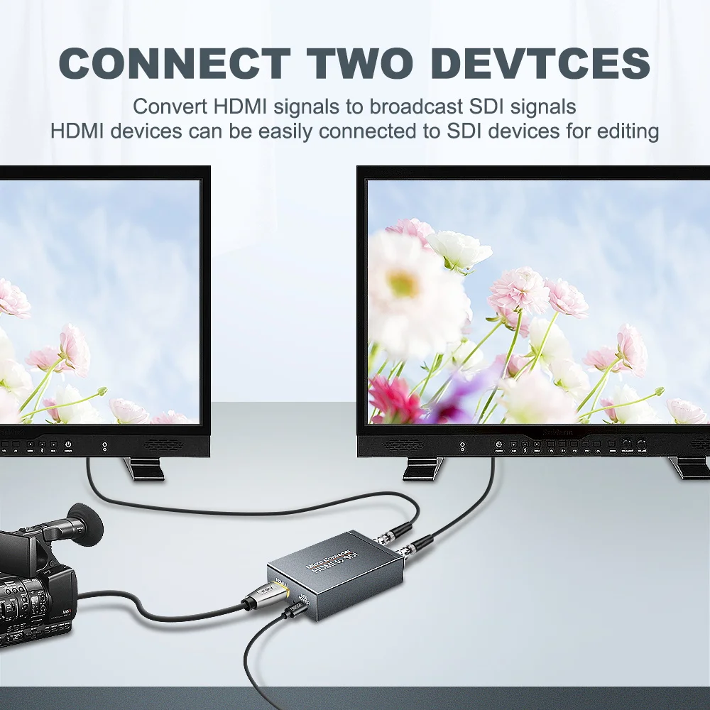Mini HD 3G SDI to HDMI Converter Adapter HDMI to 3G SDI*2 Display 1080p with usb power HDMI Switcher to SDI for PS3/4 Smart box
