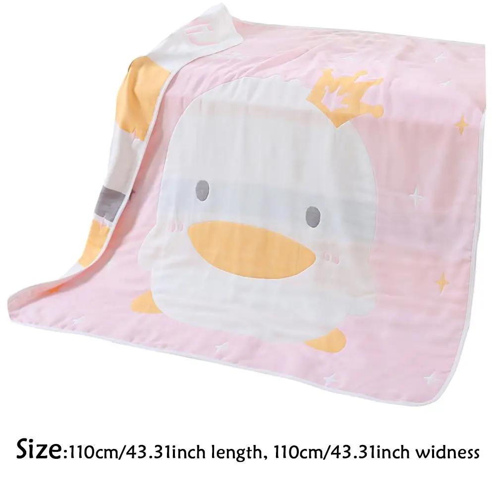 Babies and Infants Soft Water Absorption Bath Towel Pure Cotton Six Layer Gauze Fabric Blanket