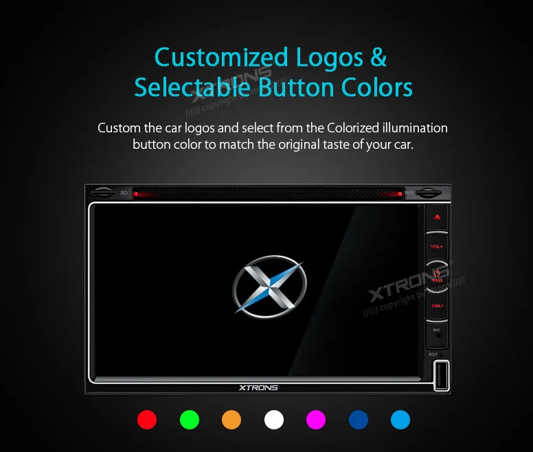 Sale XTRONS Universal 6.95" HD Digital Touch Screen Double Din Car autoradio Stereo Radio DVD Player GPS Navigation SD USB SWC 1080P 13