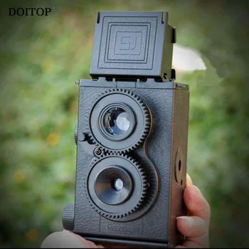 DOITOP DIY Retro Film Camera Kit Twin Lens Reflex TLR 35mm Classic Retro Lomo Film DIY Camera Toys Gift For Children/ Students