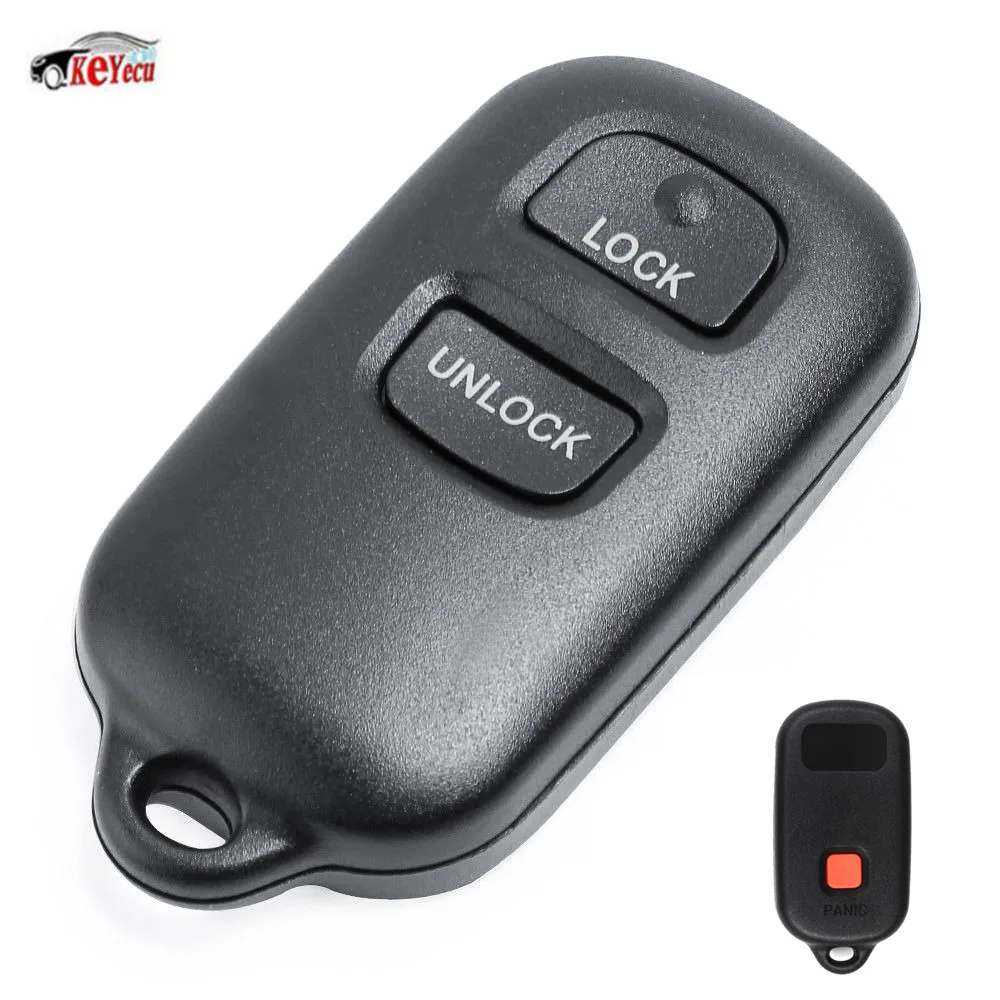 

KEYECU Replacement Remote Car Key Shell case 2 Buttons+1 Panic Button Fob for Toyota Sequoia 4Runner Sequoia Matrix