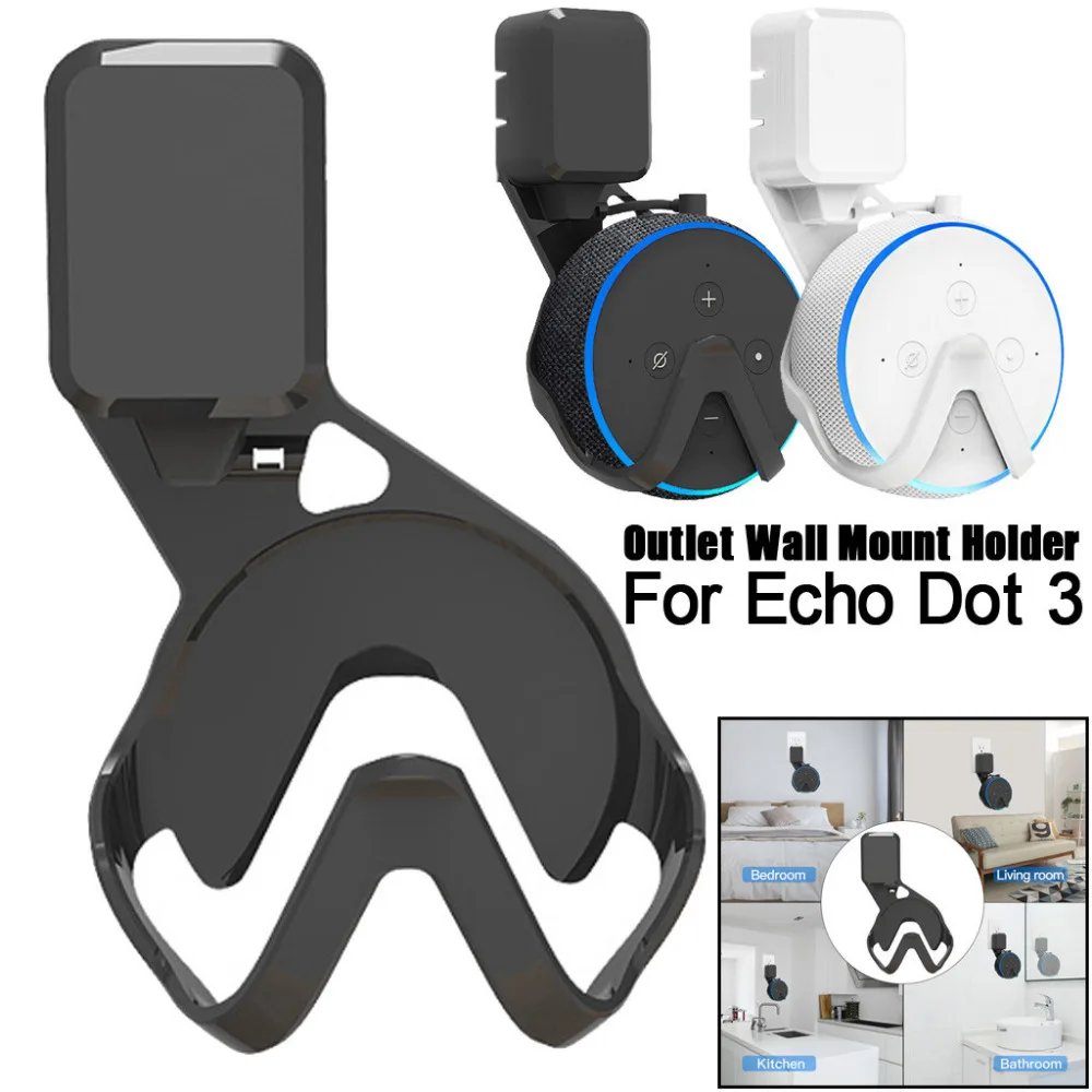 Outlet Wall Mount Holder for Echo Dot 3rd Generation Professional