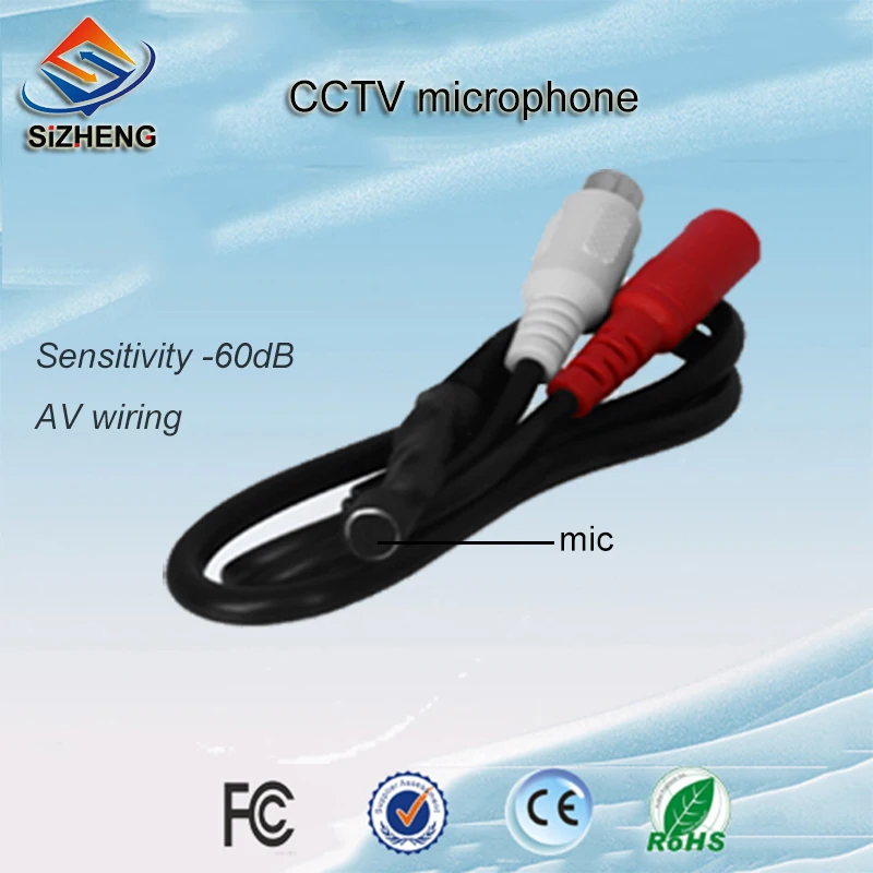 

SIZHENG SIZ-110 Line CCTV microphone audio security cameras sound pick up device -60d for indoor environment