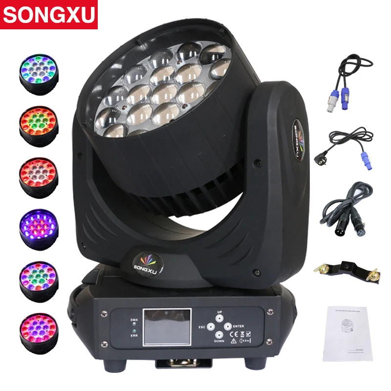 

Lyre19X15W RGBW 4in1 LED Moving Head Light Zoom Wash Moving Head Party club DMX DJ Stage Disco Light Stage light SX-MH1915A