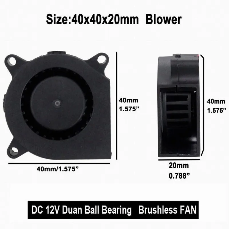 Gdstime 4020 40 мм x 20 мм маленький вентилятор с двойным шариковым подшипником 3d принтер высокоскоростной Вентилятор охлаждения постоянного тока 12 В