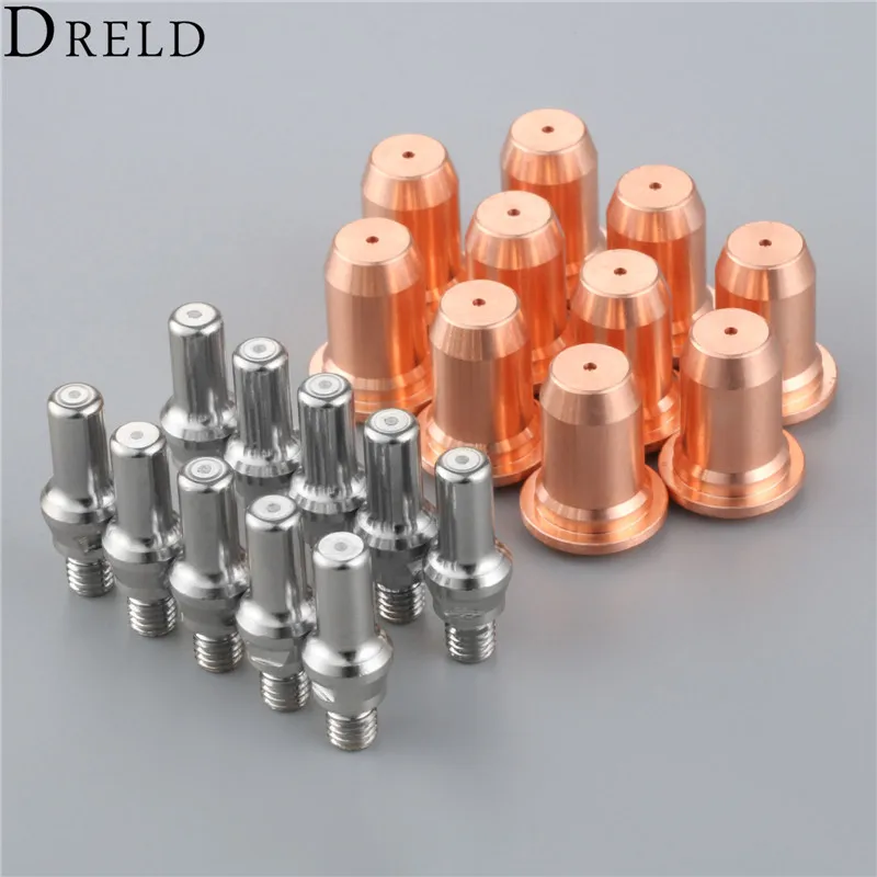 DRELD 20pcs/set Electrodes 52582+Nozzles 51313 for PT60 IPT-60 Plasma Cutting Torch Consumable Replacement Consumable Parts DRELD 20pcs/set Electrodes 52582+Nozzles 51313 for PT60 IPT-60 Plasma Cutting Torch Consumable Replacement Consumable Parts