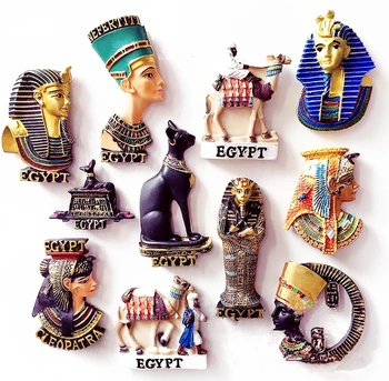 

Egypt Pharaoh Mystery Sign 3D Fridge Magnets Tourism Souvenirs Refrigerator Magnetic Stickers Home Decortion