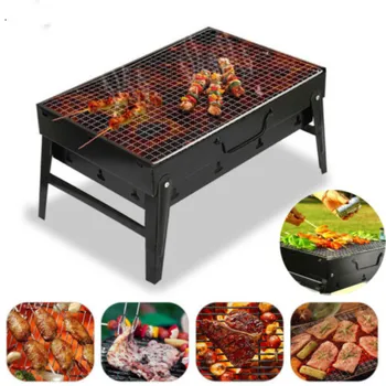 

Small BBQ Barbecue Grill Folding Portable Charcoal Outdoor Camping Picnic Burner FoldableCharcoal Camping Barbecue Oven