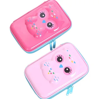 

Cute 3D Owl Pencil Case Unicorn Skeleton Multi-layer Large Capacity Pencil Box Stationery pen Pouch School Supplies Zakka
