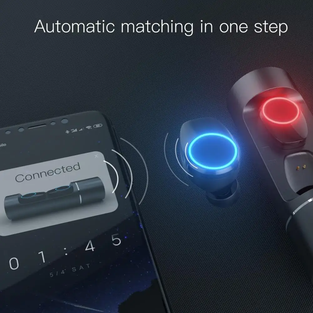 Smart TWS Earphones Touch Control True Stereo Magnetic Charging Bluetooth Headset With Android/IOS As Power Bank Waterproof TWS
