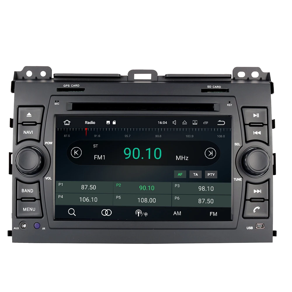 Cheap Android 9.0 Car GPS Navigation DVD Player for Toyota Land Cruiser Prado 120 2002-2009/ Lexus GX470 Tesla Style 7" IPS Screen 1
