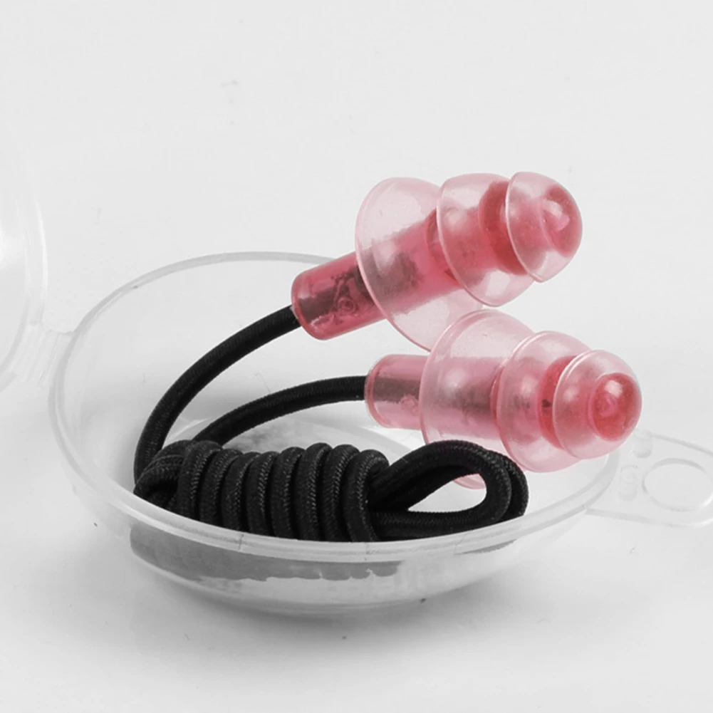 

Universal Soft Silicone Swimming Ear Plugs Earplugs Gear with a Case Box Pool Accessories Water Sports