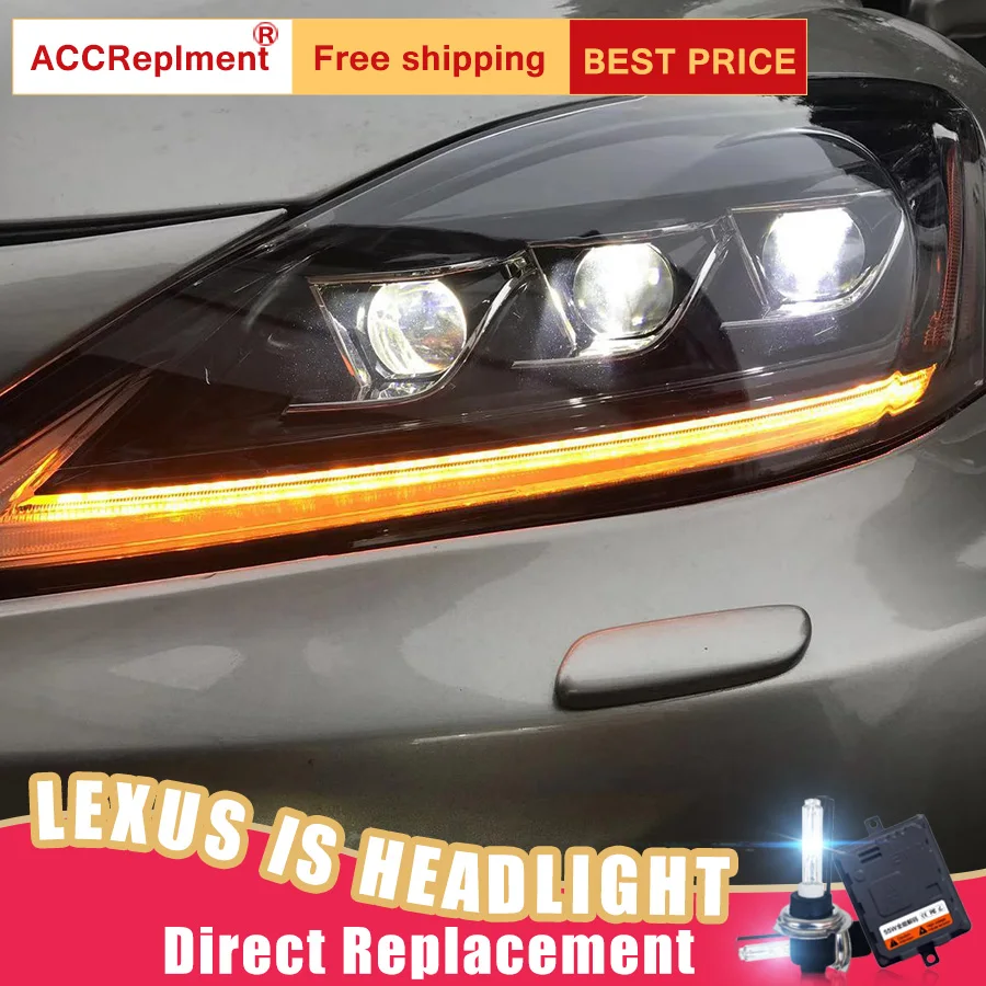 2Pcs LED Headlights For Lexus IS250 IS350 2006 2013 led car lights