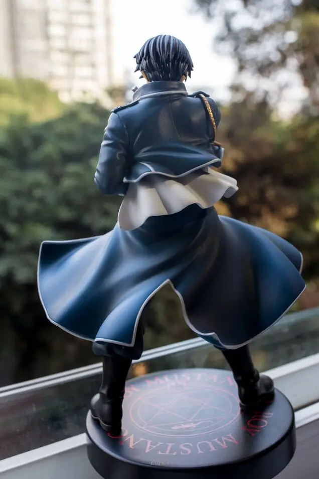 Fullmetal Alchemist Roy Mustang Edward Elric Statue PVC Action Figure Model 21cm