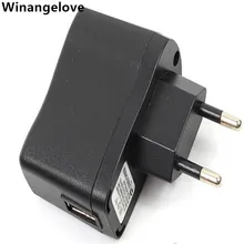 Winangelove хорошее качество 500 шт. ЕС Подключите USB AC DC Питание стены Зарядное устройство адаптер MP3 MP4 DV Для iPhone Зарядное устройство Черный