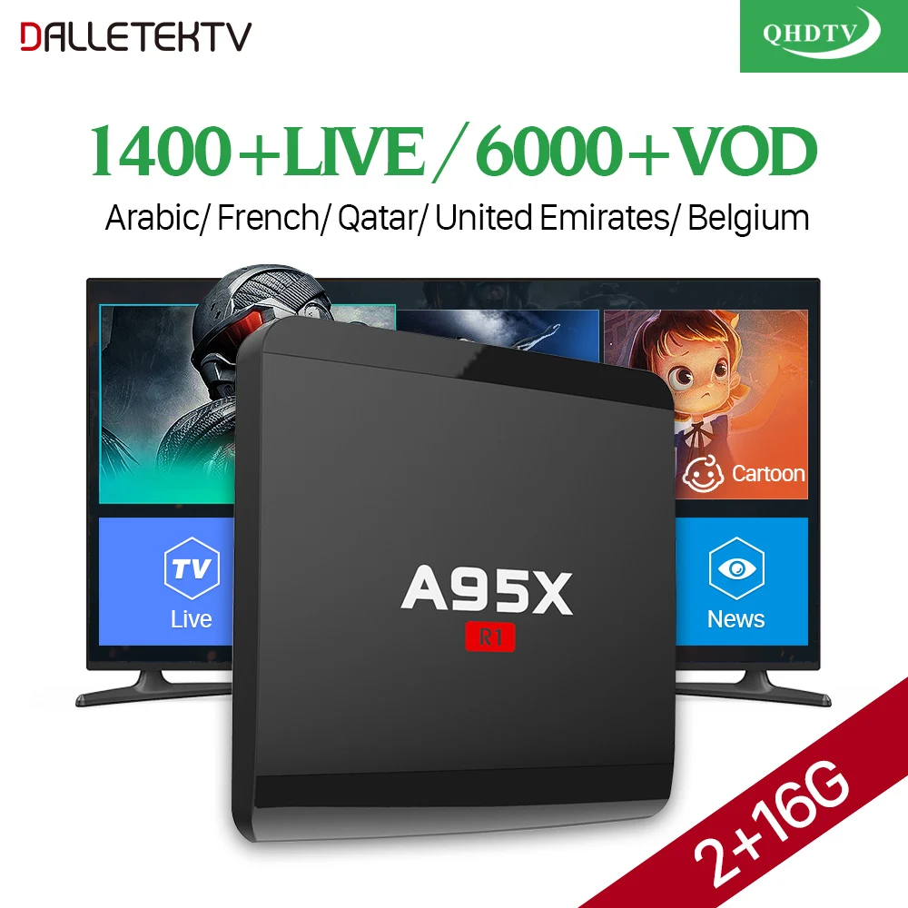 

Arabic IPTV Box A95X R1 Android 7.1 TV Receivers Arabic IPTV Subscription France Belgium Arabic Tunisia Algeria Netherlands IPTV