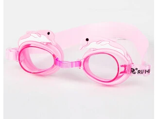 Дети плавательные очки мультфильм Профессиональный анти туман детские плавательные очки арены водные очки natacion Плавать Очки - Цвет: Розовый