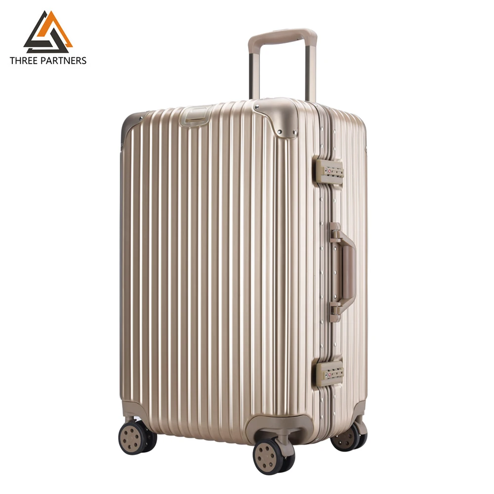 

Hardside Rolling Luggage Suitcase Carry On Checked Luggage Aluminum Frame Travel Trolley 4 Wheels Spinner Bag Scratch Resistant