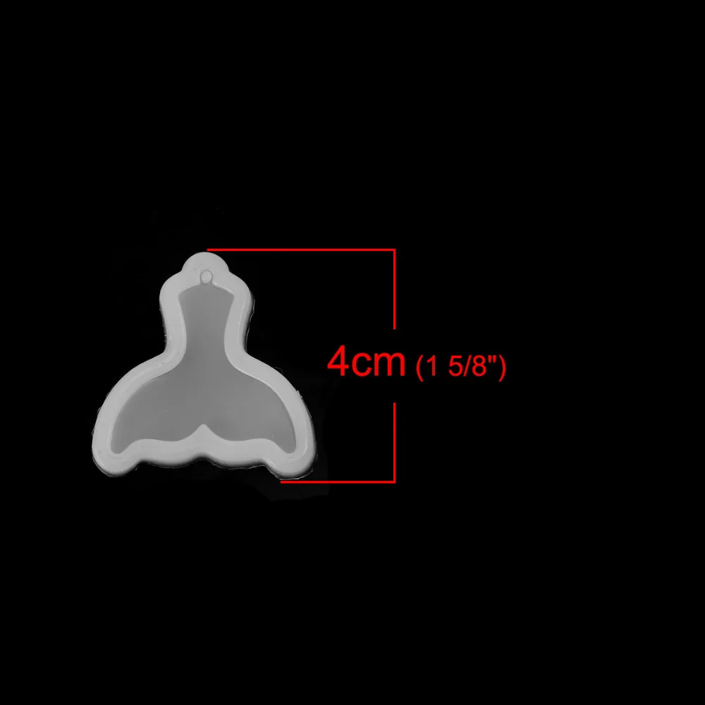 Дорин коробка Силиконовые полимерная форма для изготовления ювелирных изделий Русалка Белый Цвет творческие украшения инструменты 40 мм(5/") x 40 мм(5/8"), 2 шт