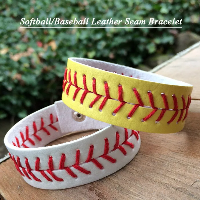2017 кожаный Софтбол/бейсбольный браслет|baseball bracelet|bracelet braceletleather baseball bracelet |
