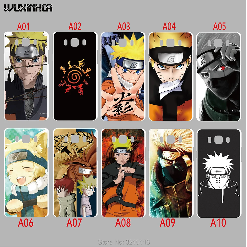 

WUXINHCA For Samsung Galaxy J5 J7 J3 A3 A5 A7 2016 Case fashion Hard PC Naruto Patterned Mobile Phone cases