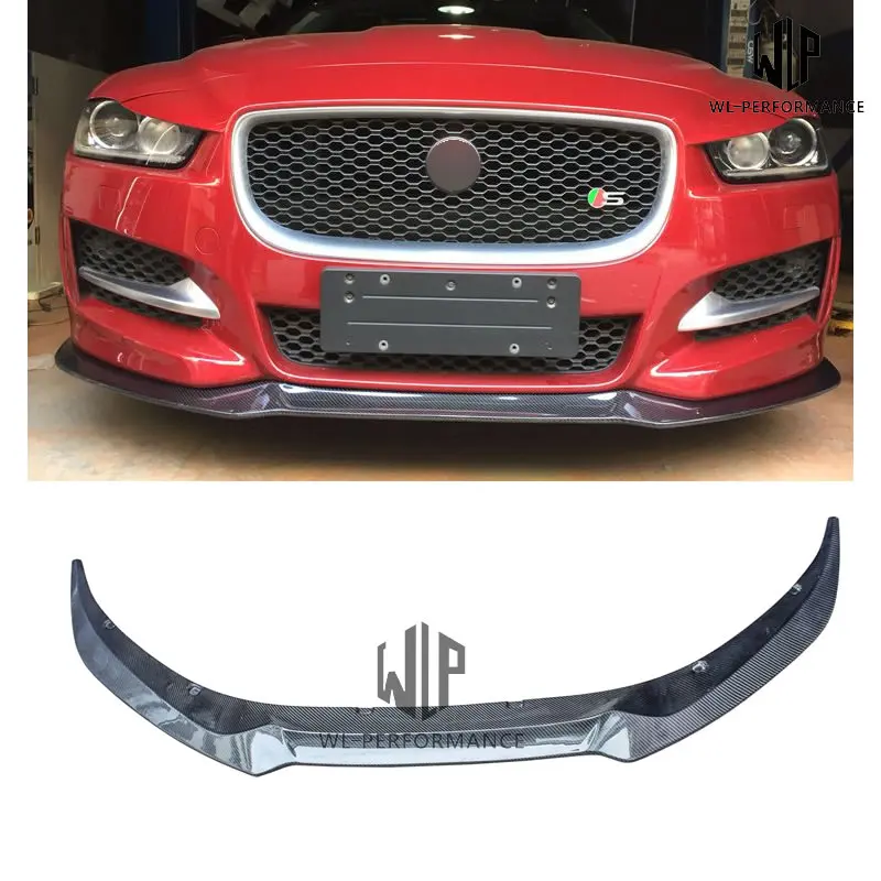 

High Quality Carbon Fiber Front Lip Splitter Car Styling Fit For Jaguar XE Car Body Kit 2015-2017