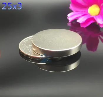 

10pcs Bulk Round NdFeB Neodymium Disc Magnets Dia25mm x 3mm N35 Super Powerful Strong Rare Earth NdFeB Magnet Free shipping 25*3