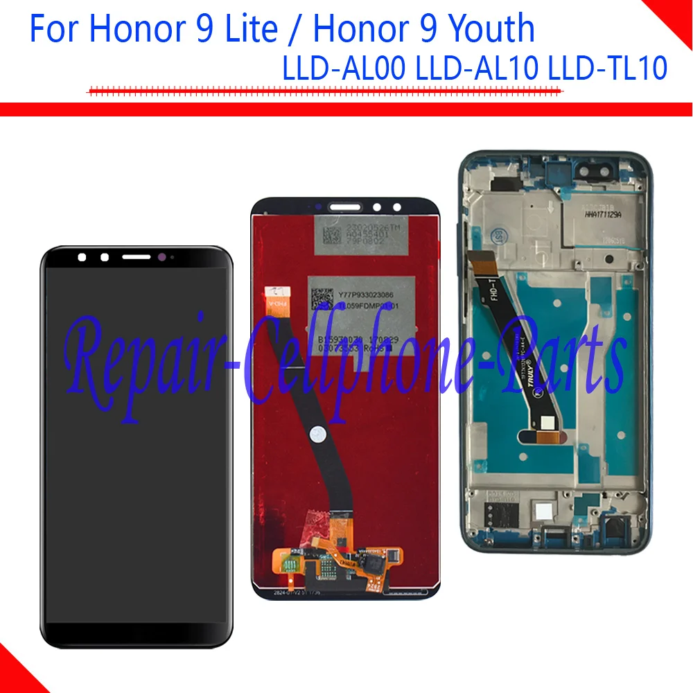 Для Honor 9 Youth Полный ЖК-дисплей + сенсорный экран дигитайзер в сборе с рамкой для