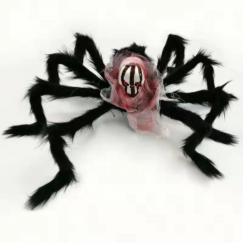 

50cm Halloween Horrible Big Black Furry Fake Spider Creep Trick Or Treat Halloween Decoration