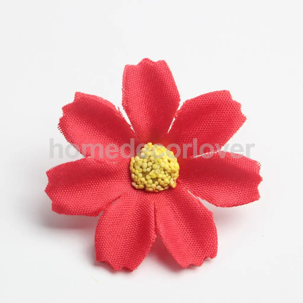 50pcs 4cm Silk Flower Daisies Flower Heads for Wedding/Car/Spring/Home/Garden Decoration Wreath DIY Floral Arts and Crafts