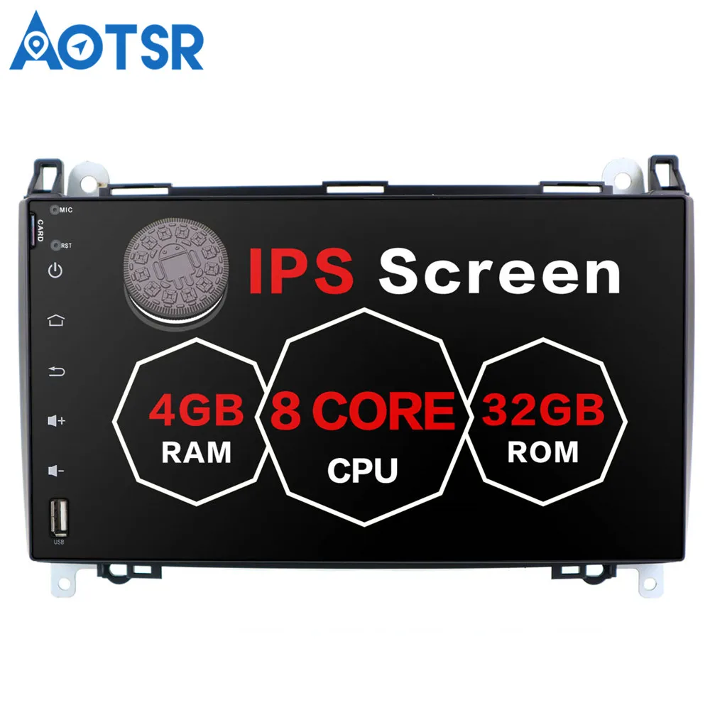 Perfect Android 8.0 Car GPS Navigation Car Radio DVD Player Headunit For MERCEDES BENZ Sprinter W169 W245 W906 B200 Vito Viano W469 0