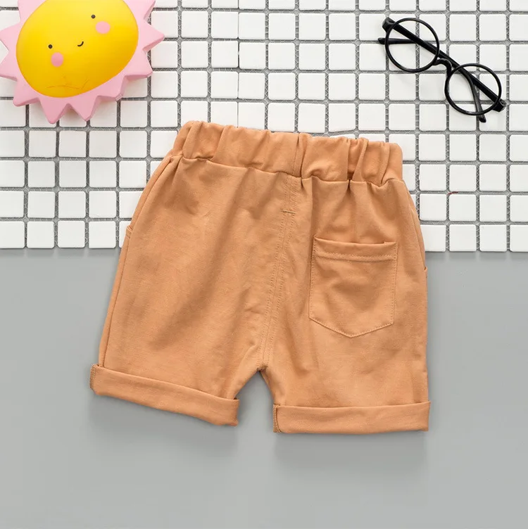 Летние шорты для мальчиков Новые Детские Модные хлопковые однотонные штаны, одежда для мальчиков, повседневные спортивные шорты одежда для детей