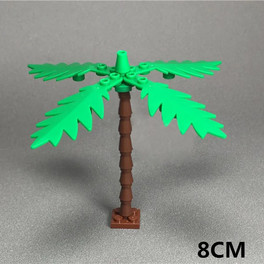 Single Big LegoINGlys City Coconut Palm Tree Garden Plant Jungle Building Blocks Set DIY MOC Accessories Parts Brick Kit Toys (6)