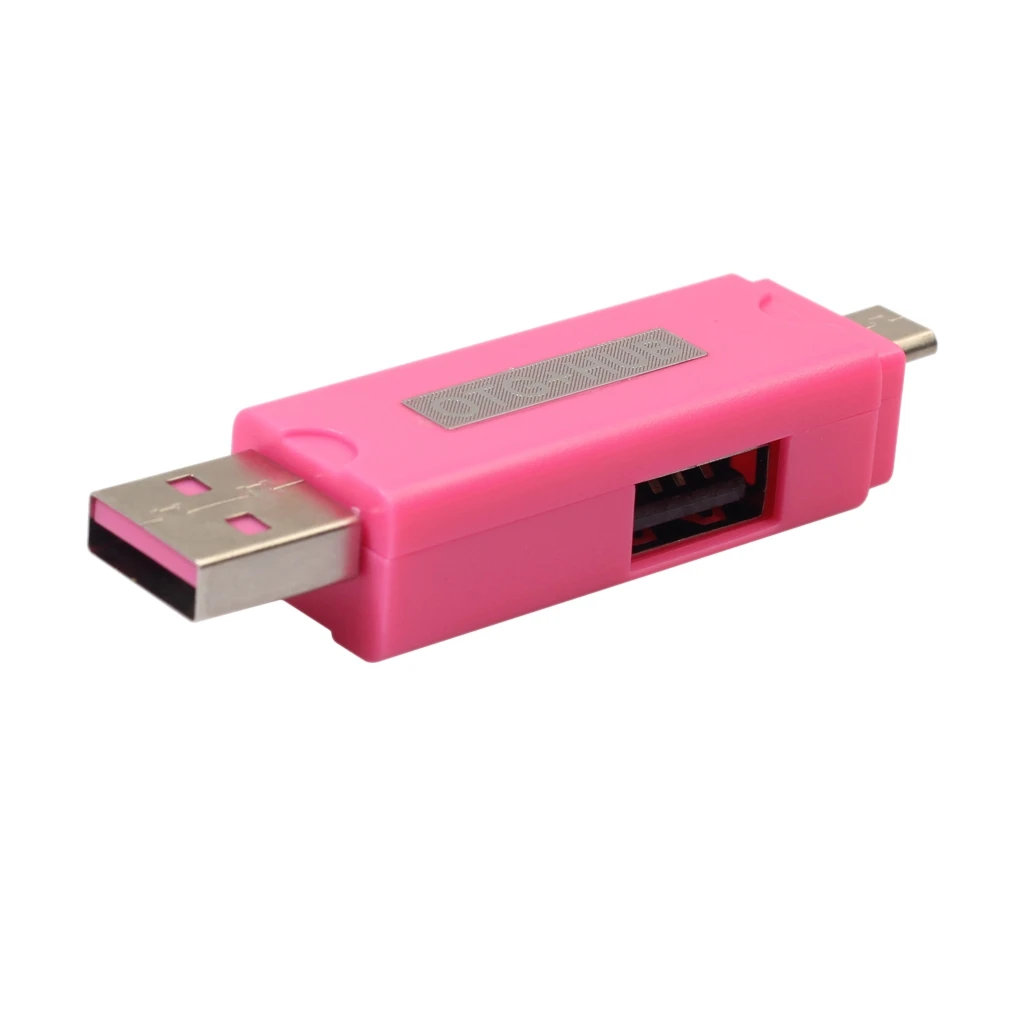 Otg кард-ридер Usb 2,0 концентратор Универсальный Micro-Tf кард-ридер адаптер Соединительный комплект для Android мобильного телефона компьютера - Цвет: Pink