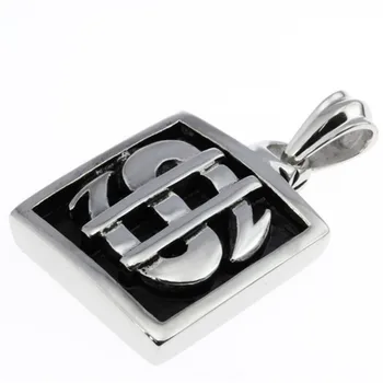 

33.97K --- Stainless Steel Jewlery Men Gift Jewelry Necklace Money Black Enamel Necklace Pendant ,Fahion, modern wholesale