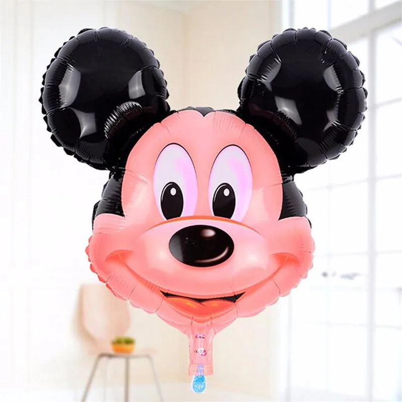 1 шт./лот, на день рождения, алюминиевые надувные шары Mickey& Minnie Head, фольгированный шарик, мультфильмы, детские товары для дня рождения, свадебные украшения