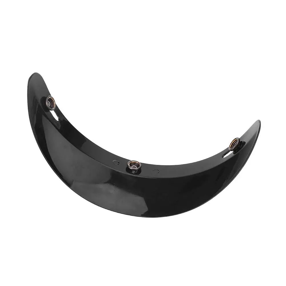 Черный Винтаж 3-Snap мотоциклетный шлем пик объектив совместим с открытым лицом шлем солнцезащитный козырек щит