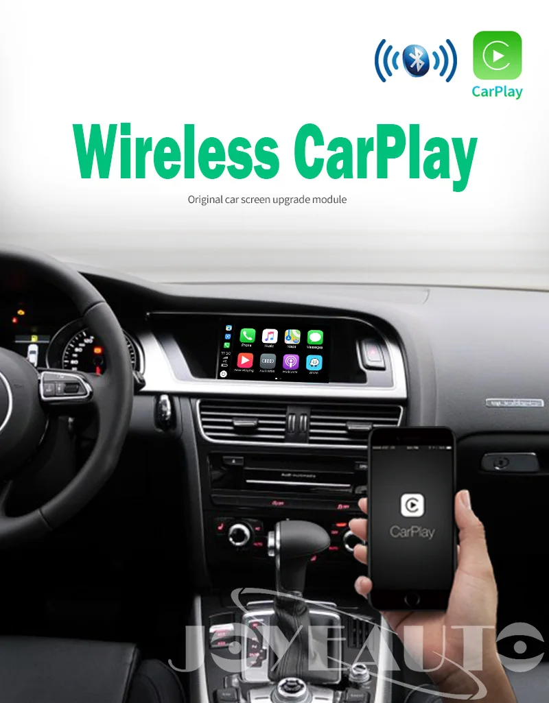 Joyeauto Wifi беспроводной Apple Carplay Car play 2010- A4 A5 Q5 MMI 2009-2011 A6 A7 A8 C6 Android Зеркало для Audi с iOS 13