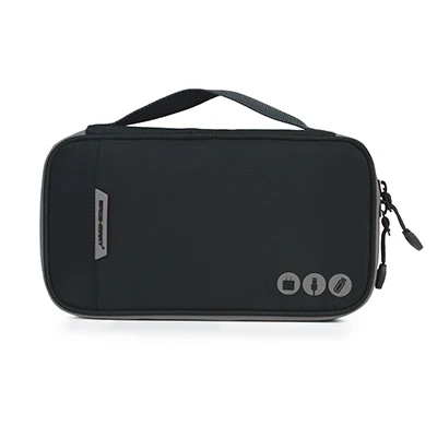 BAGSMART аксессуары для путешествий, портативные электронные Сумки для телефона, зарядное устройство, кабель для передачи данных, SD карта, USB наушники, упаковка, чемодан - Цвет: black and grey