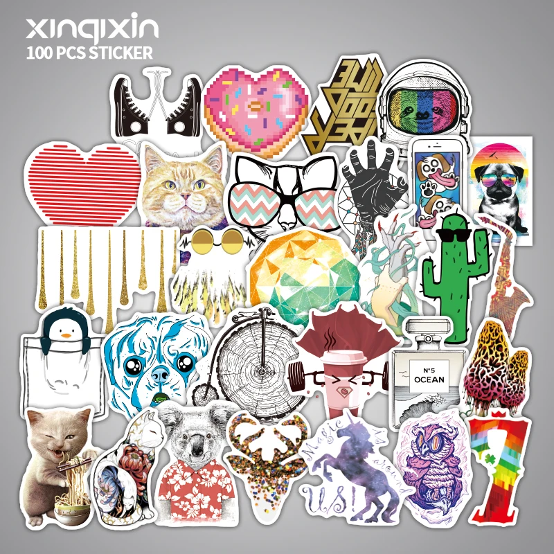 

100PCS Marvelous animal world Stickers Phone Skateboard Doodle Decal Home Toy Luggage Laptop Car Styling Waterproof DIY Sticker