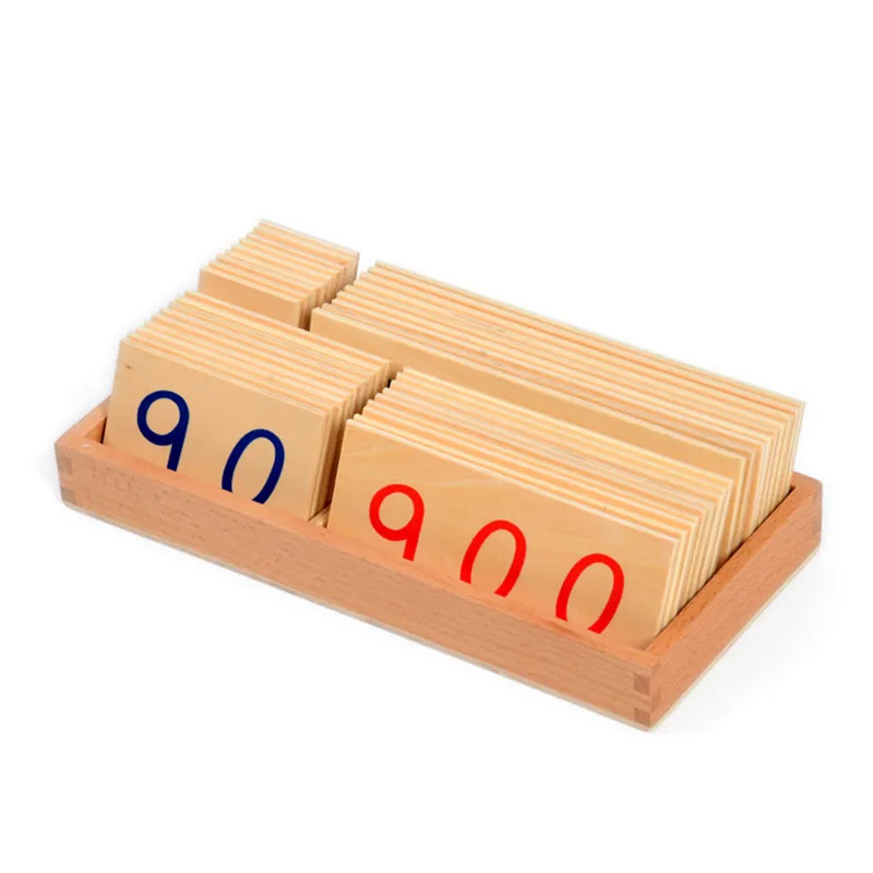  Baby Toy Wood Number Cards 1-9000 Montessori Math Preschool Early Childhood Education Kids Brinqued