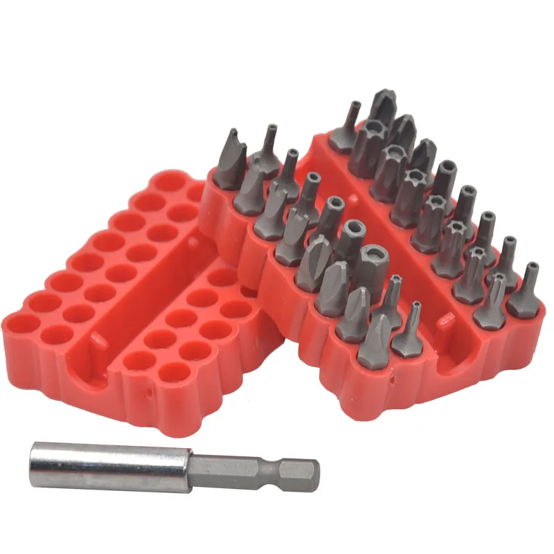 33pcs Torq Torx Hex Star Spanner Electric Power Screwdriver Extension