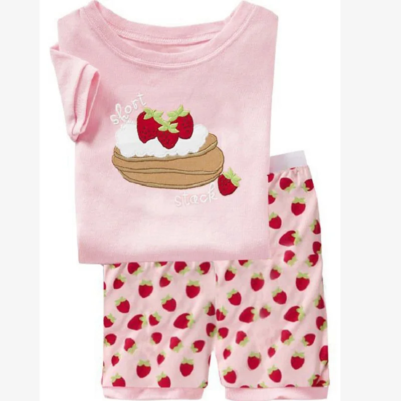 Детский hooyi пижамы для девочек комплекты одежды, летние футболки Детская одежда с цветочным узором Детские платья пчелами для маленьких девочек на возраст 2, 3, 4, 5, 6, 7 лет хлопковая рубашка со штанами в клетку