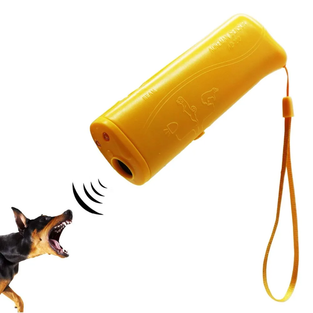 Отпугиватель для питомцев, собак Анти лай Стоп лай тренировочный прибор светодиодный ультразвуковой 3 в 1 Анти лай ультразвуковой без батареи