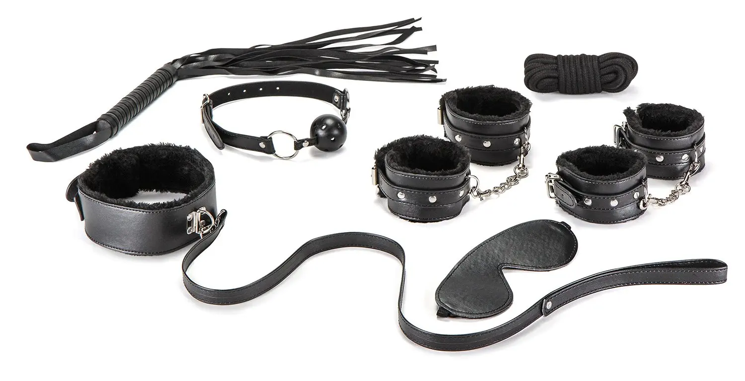 8 Piece Beginner Fetish Bondage Set Bed Restraints for Couple Lover