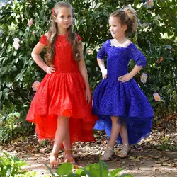 Винтажное платье принцессы на высоком каблуке, идеальное кружевное платье с цветочным узором для девочек на свадьбу, для особых случаев, на