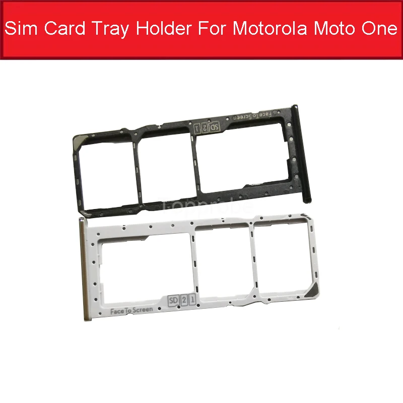 

Memory & SIM Card Tray Holder For Motorola MOTO ONE Sim Card Reader Slot Socket Adapter Repair Replacement Parts