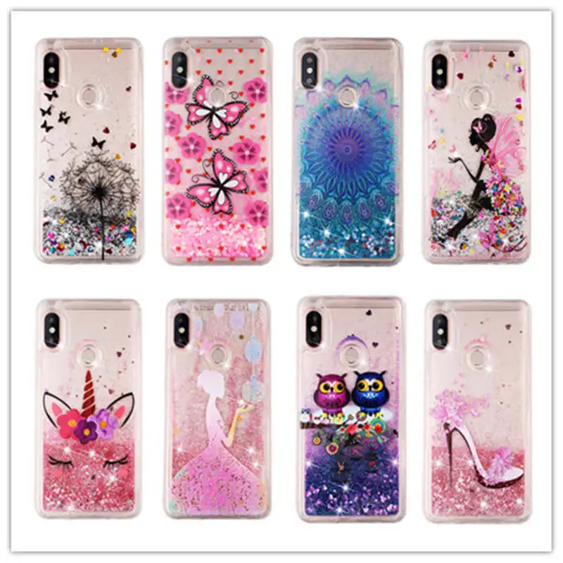 

Glitter Dynamic Liquid Bumper Case For Xiaomi Redmi Note 5 Pro Hard PC Quicksand Funda Cover For Redmi note5 pro Case Couque