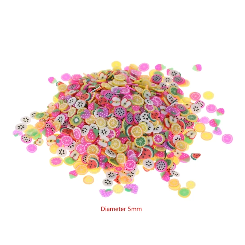 

New 1000Pcs Polymer Clay Toy DIY Fruit Slime Accessories Jelly Mud Hand Gum