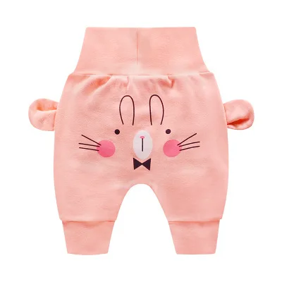 GEMTOT/штаны для малышей коллекция года, новые штаны для малышей на весну и осень штаны с рисунком из мультфильма для мальчиков и девочек дизайнерские штаны с высокой талией - Цвет: E rabbit
